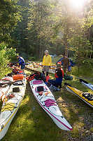 Preparing Kayaks In Morning