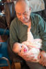 Claira Hanging Onto Great Grandfather