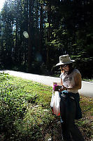 Helen Looking Up Mushroom