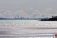 Auckland Skyline From Beach