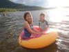 Sharing Floaty In Fraser Lake