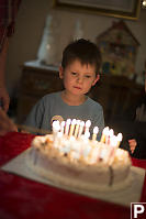 James Looking At The Cake