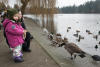 Nara And Helen Feeding The Birds