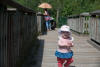 Claira Walking Down The Bridge