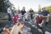 Cooking Marshmallows Over Campfire