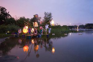 Lantern Raft On Trout Lake