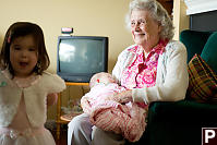 Grandma Smiling With ASleeping Claira