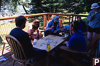 Playing Mahjong On The Deck