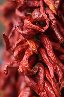 Detail Of Red Peppers Hanging