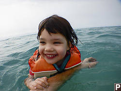 Claira Swimming In The Ocean