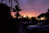 Silhouetted Cars at Sunset