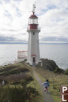 Claira Running To Sheringham Point Lighthouse