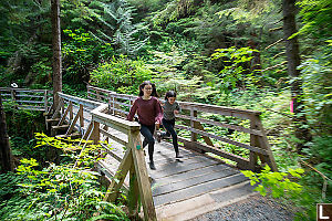 Kids Running On Bridge