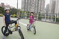 Nara And Claira Pause Biking