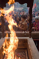 Flames Of Incense Burning