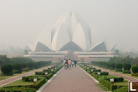 Lotus Temple In Fog