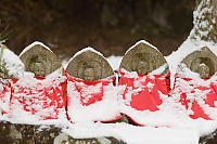 Jizo Dusted In Snow