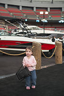 Claira With Her Purse At The Boat Show