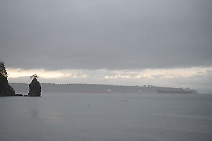 Saiwash Rock With Freighters