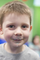 James With Cupcake Mouth