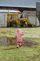 Nara Running Towards The Puddle