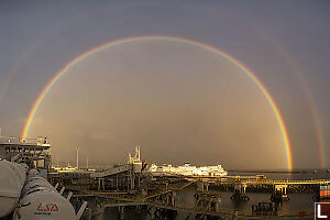 Composite Rainbow Over Ferry