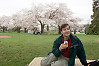 Mark Drinking Under Sakura