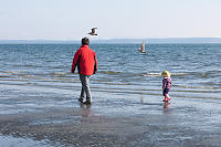 Nara And Dad At Beach