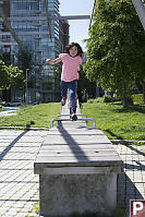 Nara Running Down Ramp