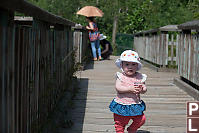 Claira Walking Down The Bridge