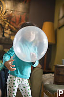 Haley Using A Ballon Like A Lens