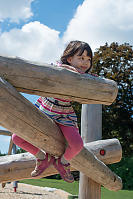 Claira Resting On Logs