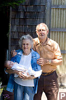 Grandparents By Pond