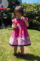 Abby Blowing Bubbles