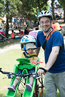 Eric And Xander Biking Home