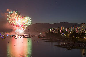 Green And Red Fireworks