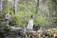 Nara And James Walking On Trees