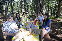 Eating Lunch In Park