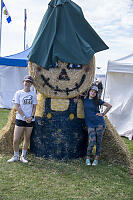 Posing With Hay Bales