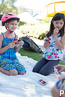 Noelle And Haley Playing Uno