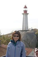 Helen In Front Of Lighthouse