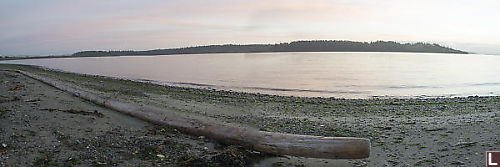 James Island From Saanich Spit At Sunrise