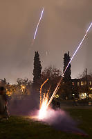 Launching Fireworks From Park