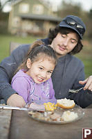 Arabella Eating Dinner