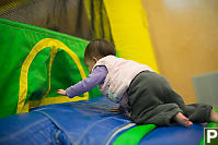 Claira ICrawling Into The Bouncy Castle