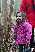 Nara Smiling With Her Stick