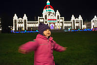 Nara Twirling In Front Of Legislature