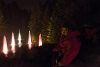 Nara With Fountain Lights