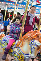 Claira And Helen On Carousel