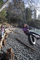 Claira On Tire Swing